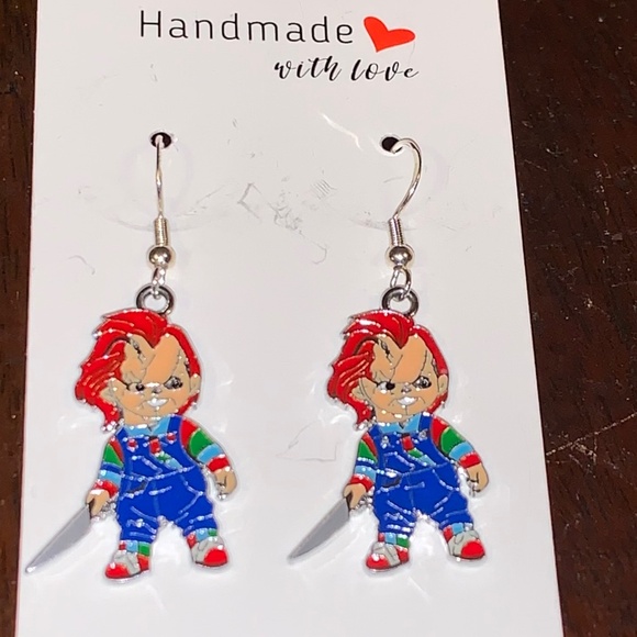 New Handmade “Chucky” Dangle Earrings - Picture 2 of 4